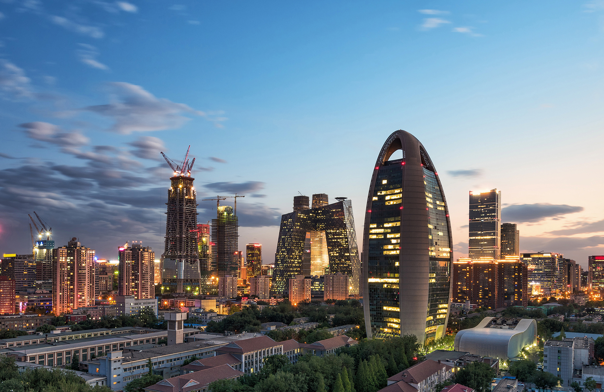 se beijings imponerende skyline på studieturen til beijing