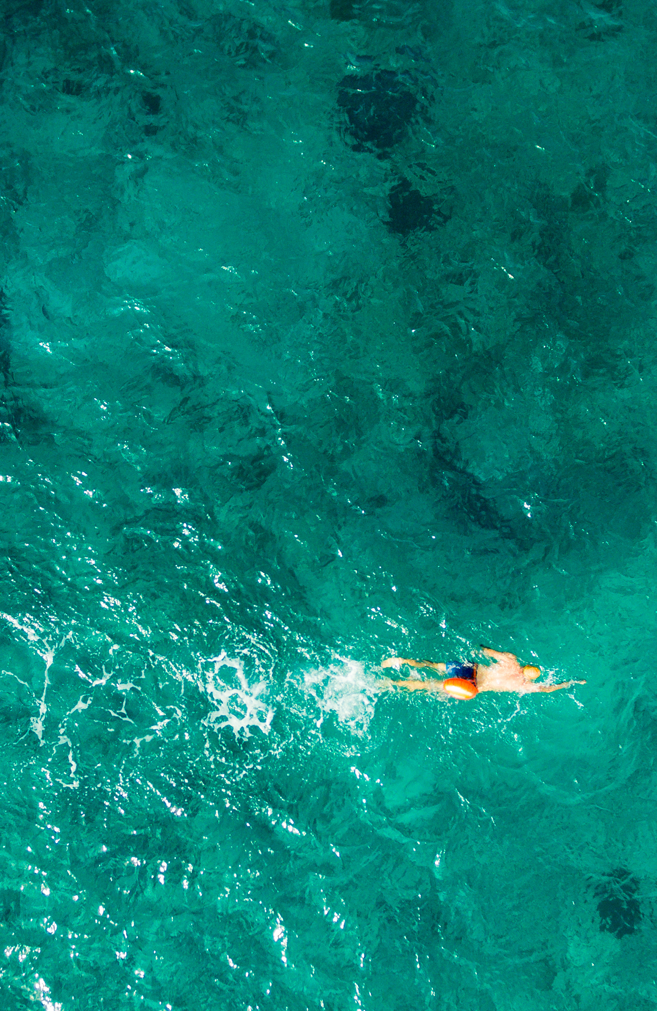 Man aan het zwemmen - Caraïben