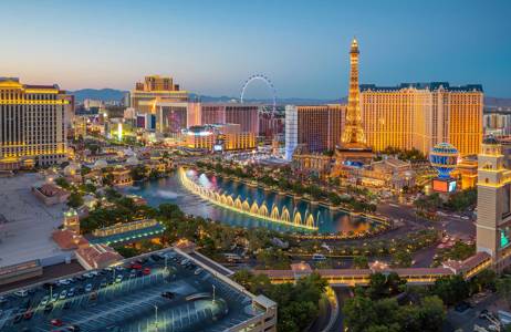 Overzicht over Las Vegas, Noord-Amerika