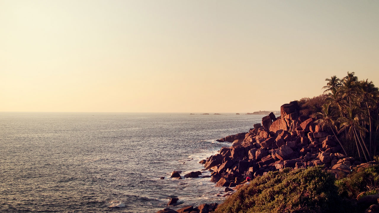 Unawatuna beach in Sri Lanka, perfect om te surfen