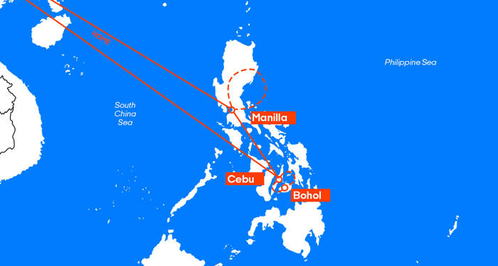 De route van de rondreis | Ontdek de Filipijnen