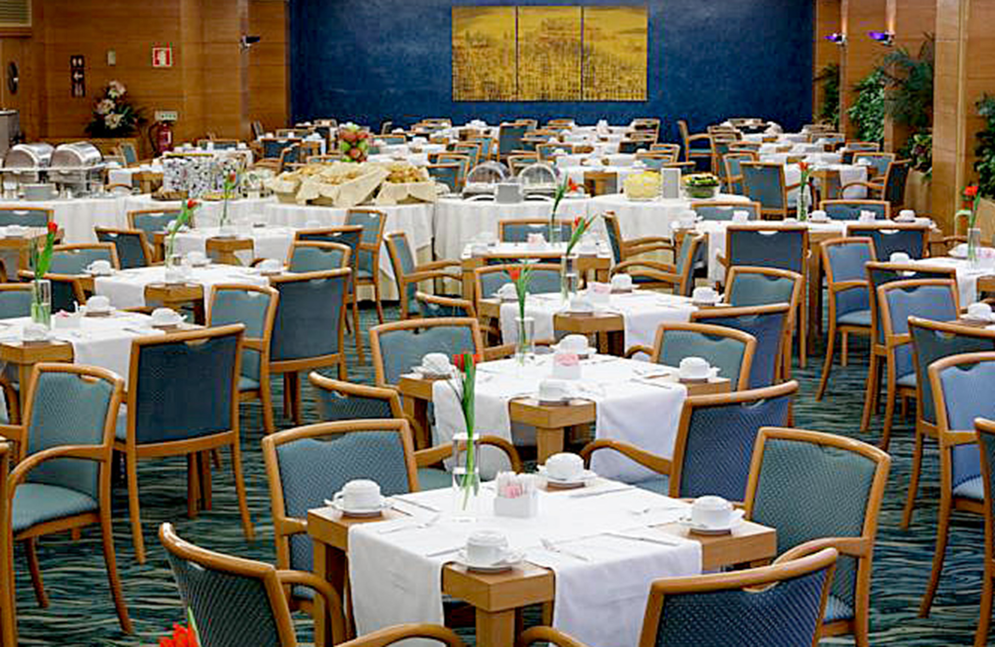 Het restaurant van Hotel Roma in Lissabon