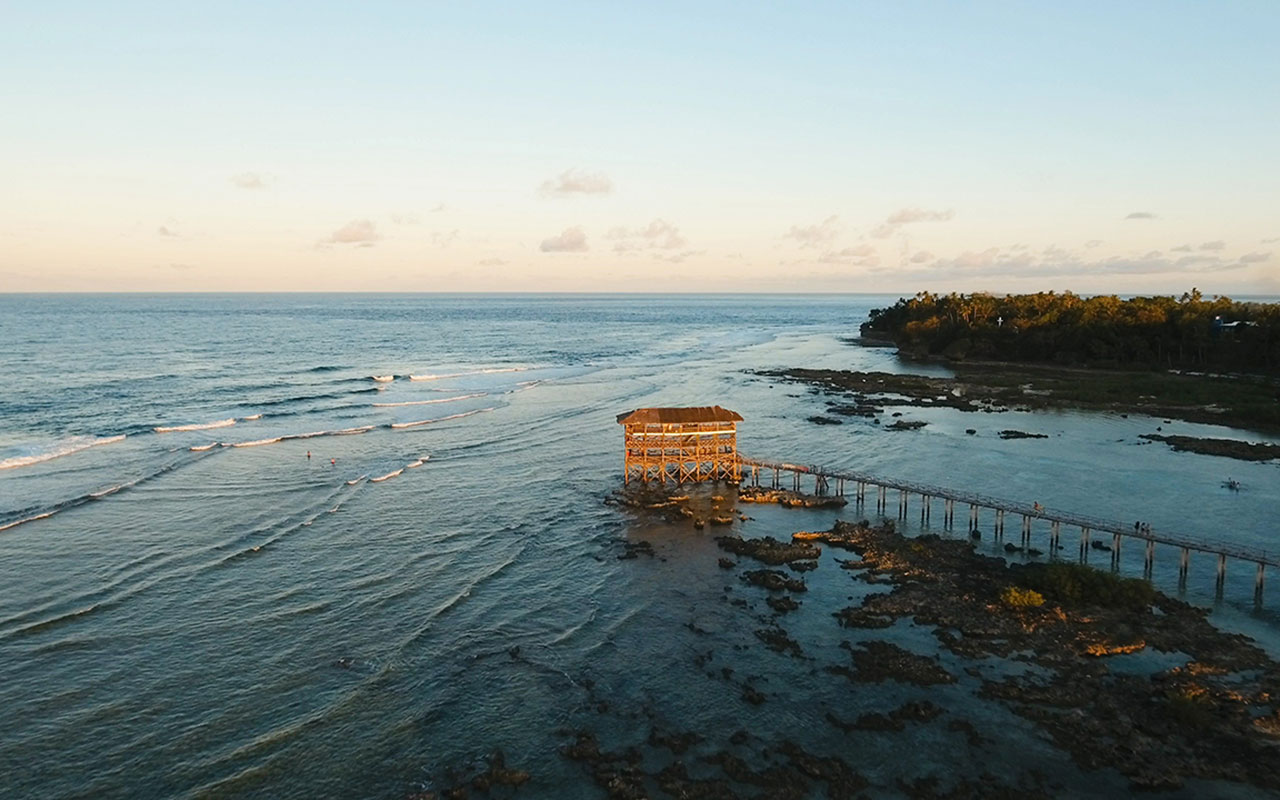 Surfen op Cloud 9, Siargao Islands, Filipijnen