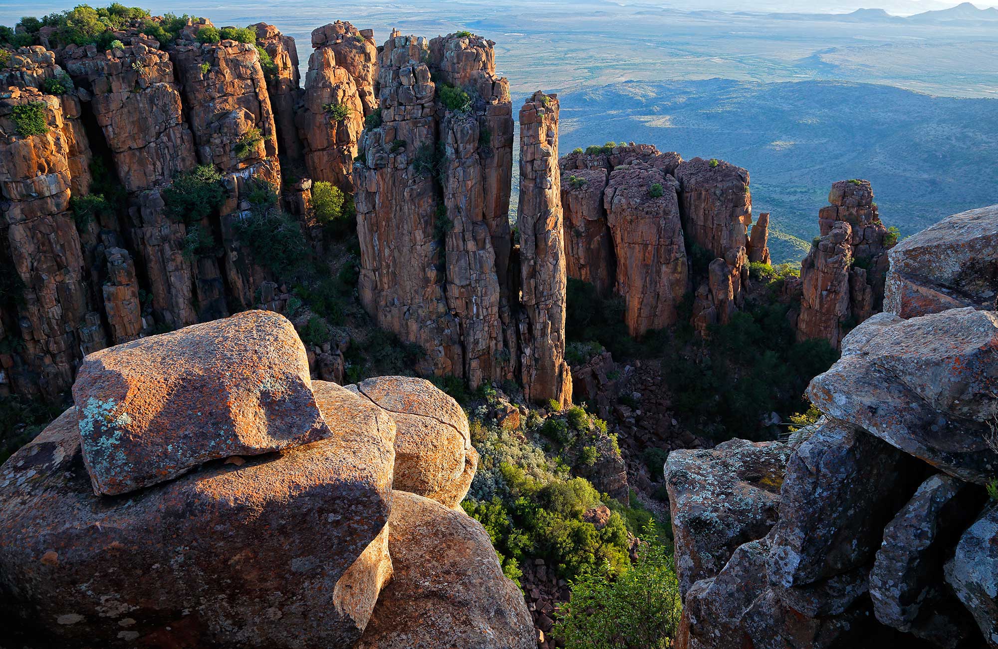 Uitzicht over de Valley of Desolation in Zuid-Afrika
