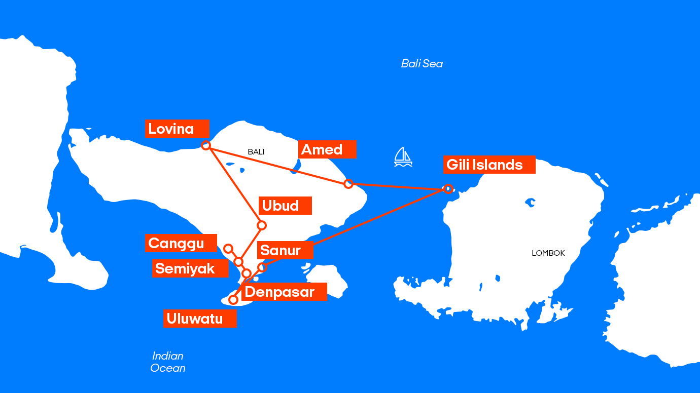 Backpackroute Bali & Gili