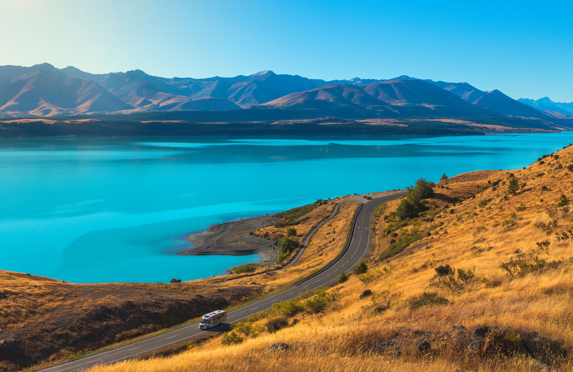Rijd met de Cascade camper door dit prachtige landschap | Camperhuur Nieuw-Zeeland | KILROY