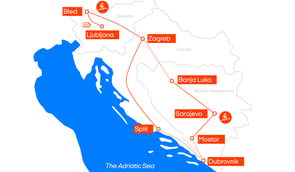 Interrail Balkan Express Map