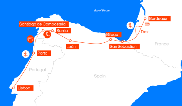 Southwestern Pilgrimage Map