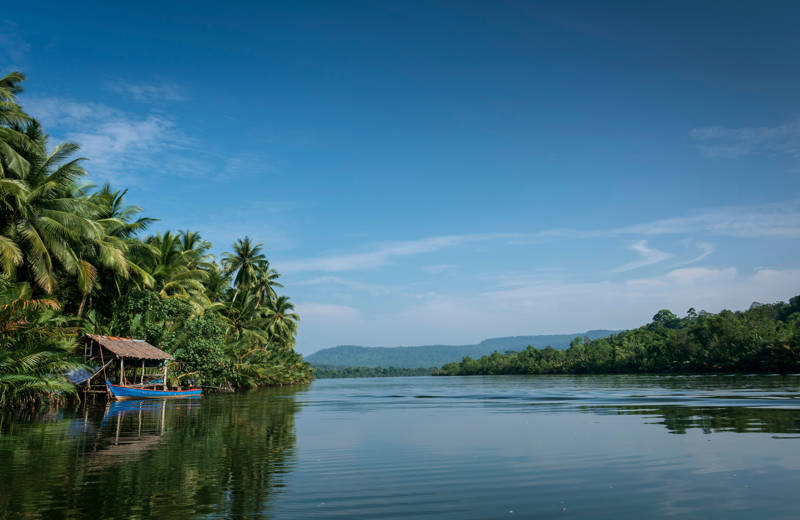Tatai rivier in de Cardamom Mountains in Cambodja