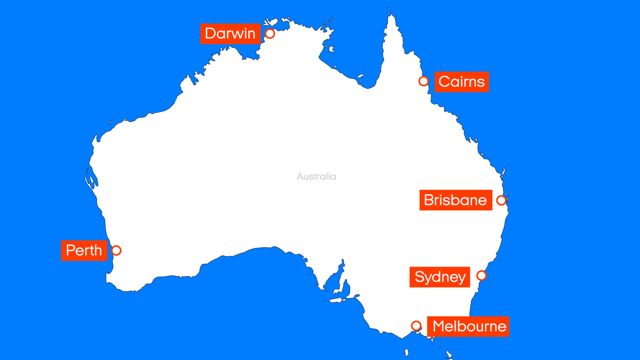 Verhuurlocaties van de Hi5 camper in Australië | Camperhuur Australië | KILROY