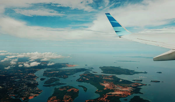 Airplane Island View Indonesia