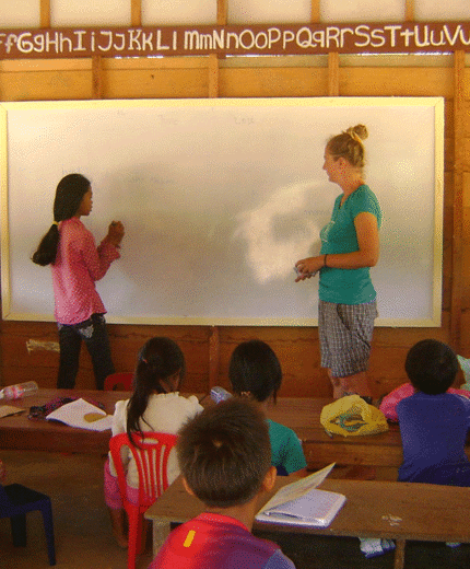 Doe vrijwilligerswerk met kinderen in Cambodja