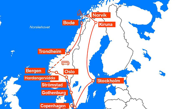 Scandi Loop Interrail Map